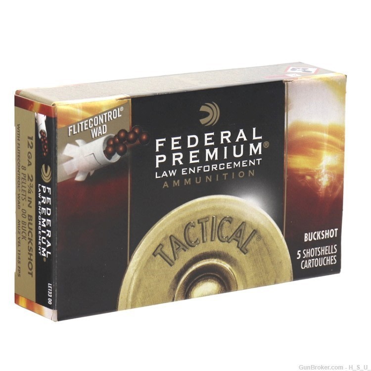 50 ROUNDS FEDERAL LE132 12 GAUGE Low Recoil AMMO LE 132 9 Pellet 00 BUCK-img-0