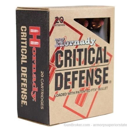 Hornady Critical Defense Handgun Ammo .45 ACP 185 gr FTX 1000 fps 20/ct-img-0