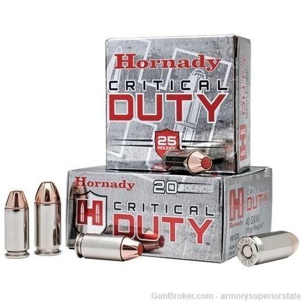 Hornady Critical Duty Handgun Ammunition .45 ACP (+P) 220 gr. PT 975 fps 20-img-0
