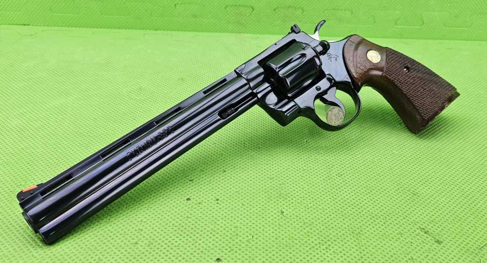 COLT PYTHON * 8-INCH * BORN 1990 ROYAL BLUE 357 MAG 8" GEN 3 GRIPS-img-0