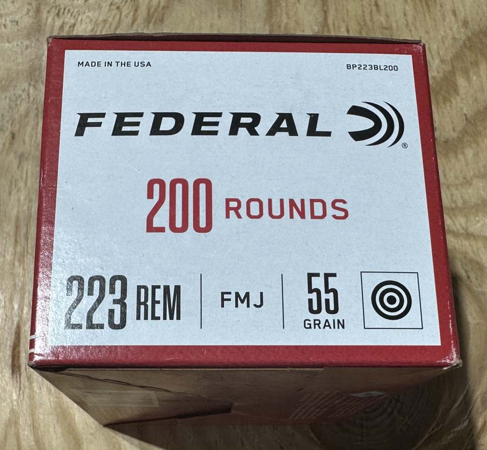 200 rounds of new Federal 223 Rem 55 grain FMJ ammo-img-0