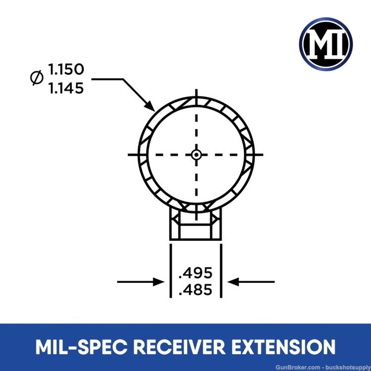 Midwest Industries Picatinny Buffer Tube Adaptor (Fixed) MI-STAP-BT-img-1