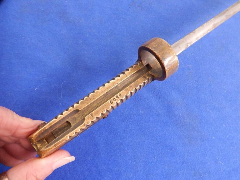 Civil War Plymouth Bayonet with Scabbard-img-4