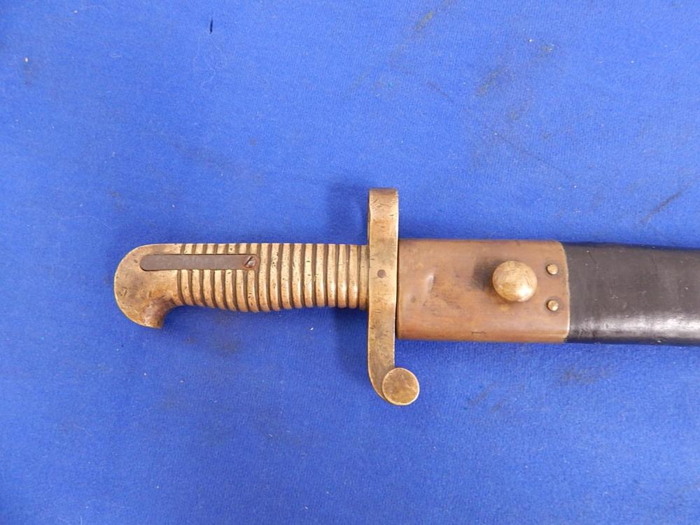 Civil War Plymouth Bayonet with Scabbard-img-1
