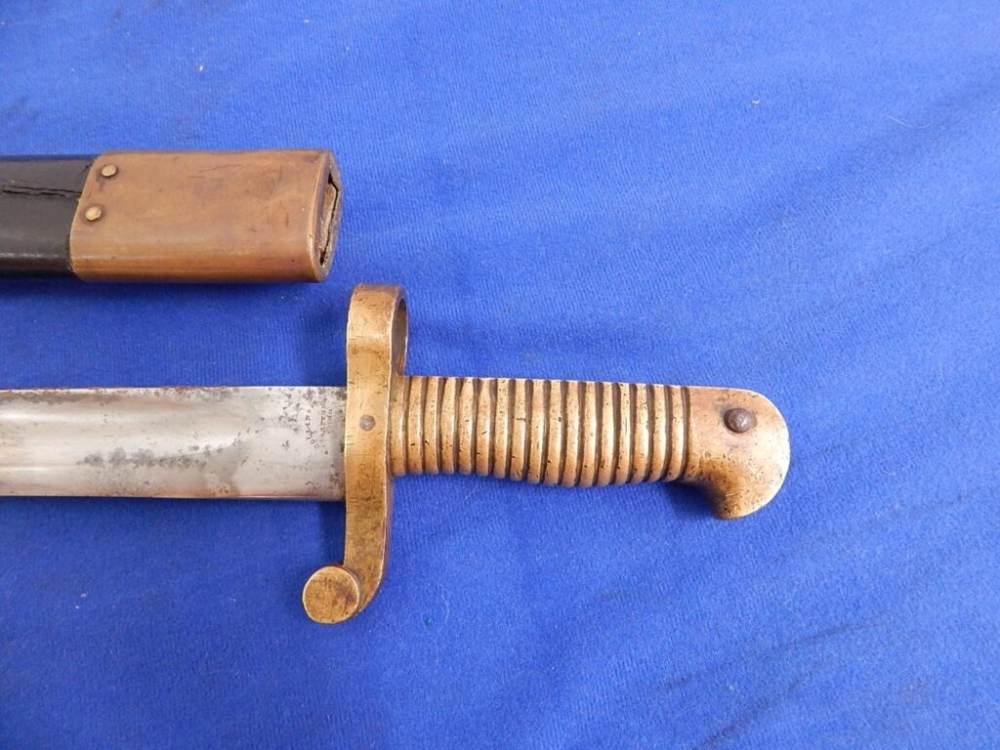 Civil War Plymouth Bayonet with Scabbard-img-6