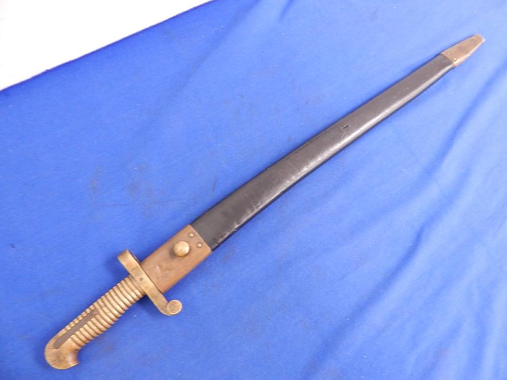 Civil War Plymouth Bayonet with Scabbard-img-2