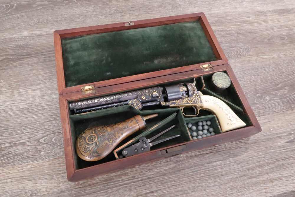 Colt 1851 Navy Presentation Revolver .36 Cal 1853 w/Case-img-0