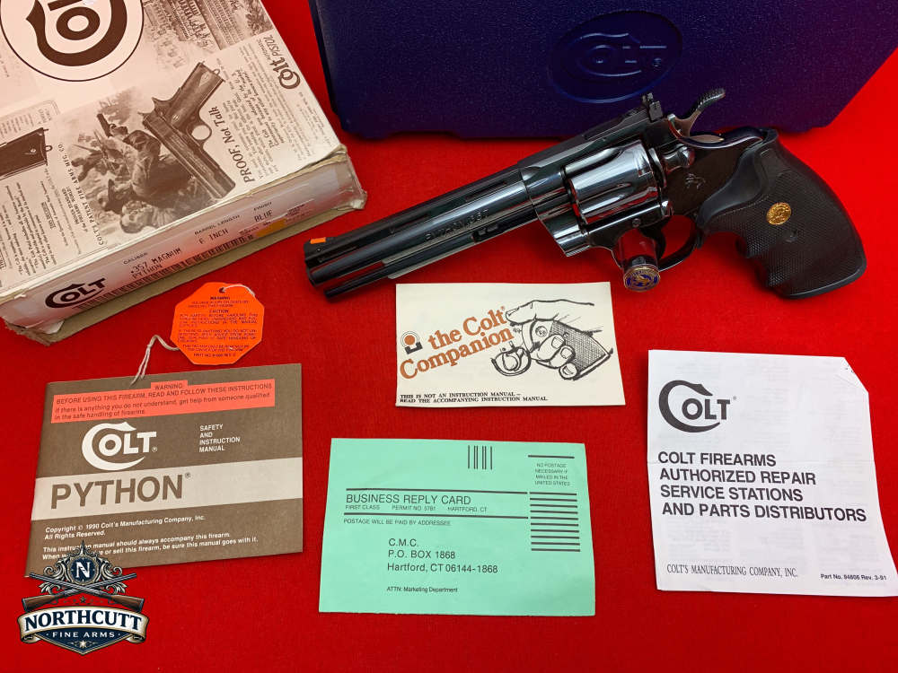 1992 Colt Python .357 6" Royal Blue NIB Excellent Condition Collector Grade-img-1