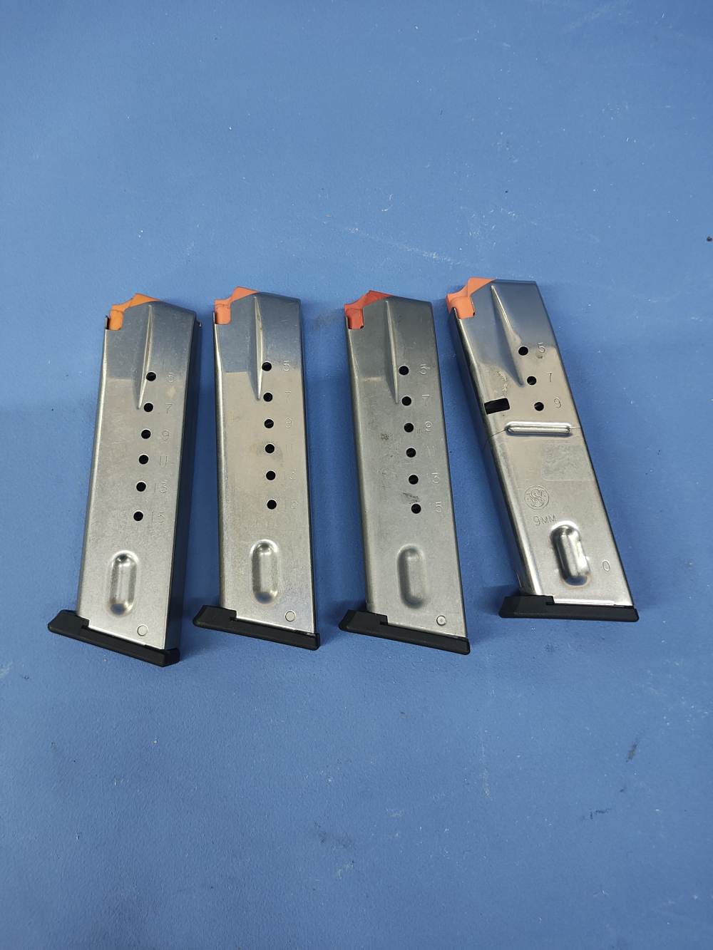 Four Smith and Wesson 59 Series Magazines 3-15rd 1-10rd-img-0