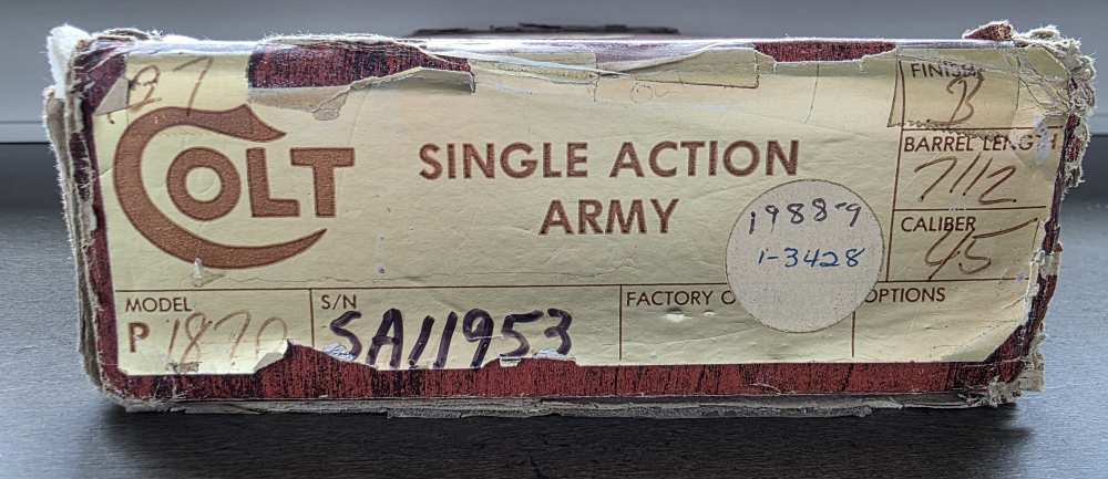 COLT SINGLE ACTION ARMY .45 Colt P1870 NEW OLD STOCK RARE -img-10
