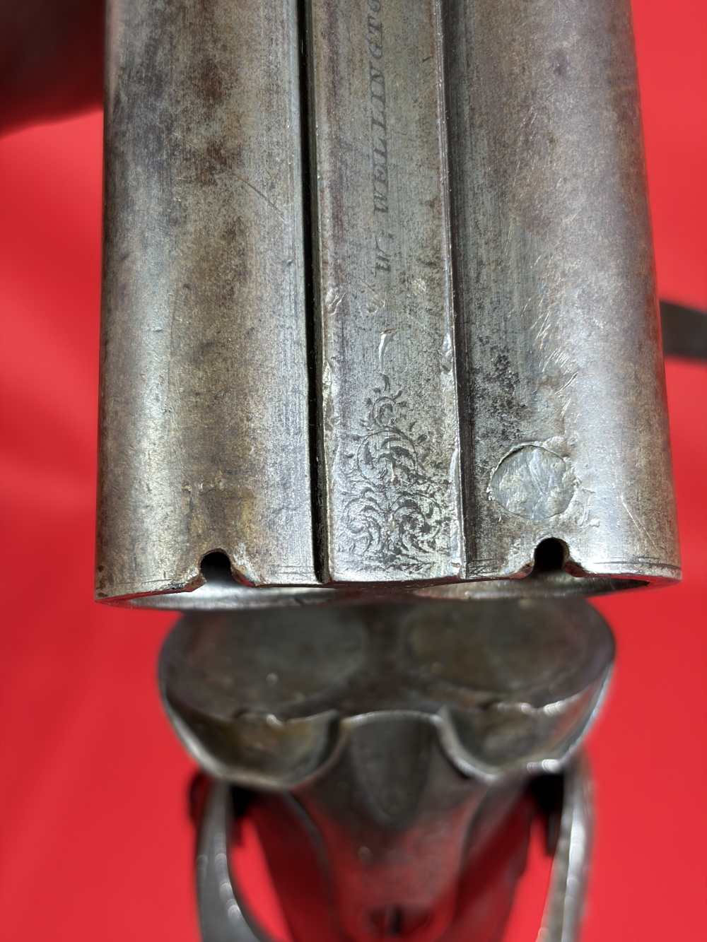 W. Wellington of London 12 Ga Pinfire SxS Bottom Lever - Rare!-img-48