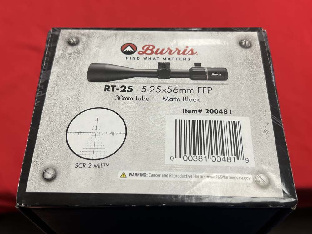 Burris RT-25 5-25x56 FFP SCR 2 MIL Reticle 200481-img-2