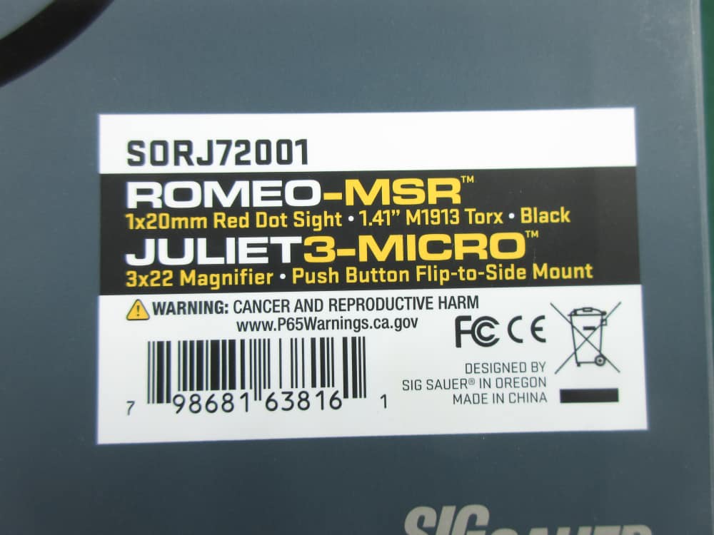 Sig Sauer Romeo-MSR red dot & Juliet3 magnifier combo-img-1