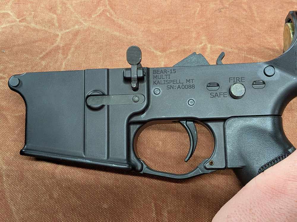 Flathead Gun AR-15 rifle lower, w/ magpul D60 & super safety installed-img-2