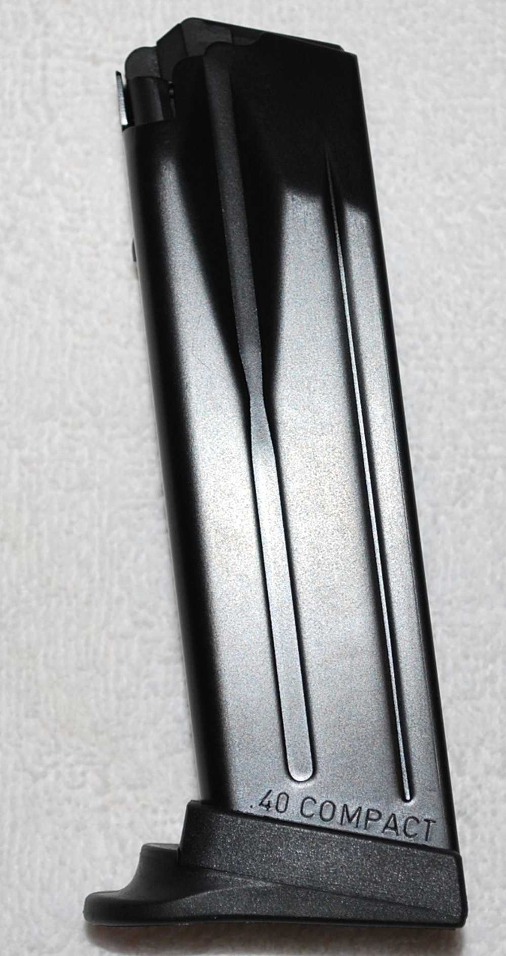 HK USP Compact/P2000 Magazine .40 S&W 12 Rounds Finger Rest Black-img-1