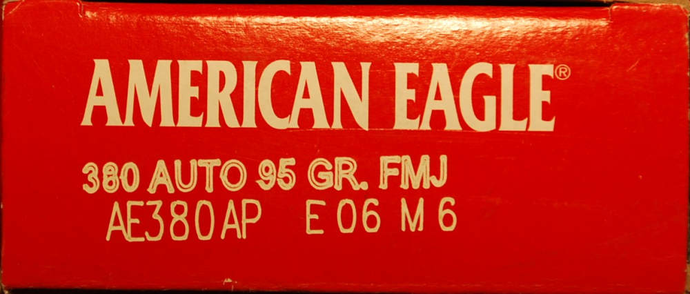 FEDERAL AMERICAN EAGLE .380 ACP 95 GR FMJ AMMUNITION 50-ROUND BOX-img-1