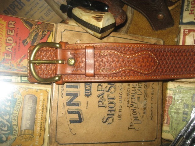 EL PASO SADDLERY RANGER BELT FULLY LINED 38" !-img-1
