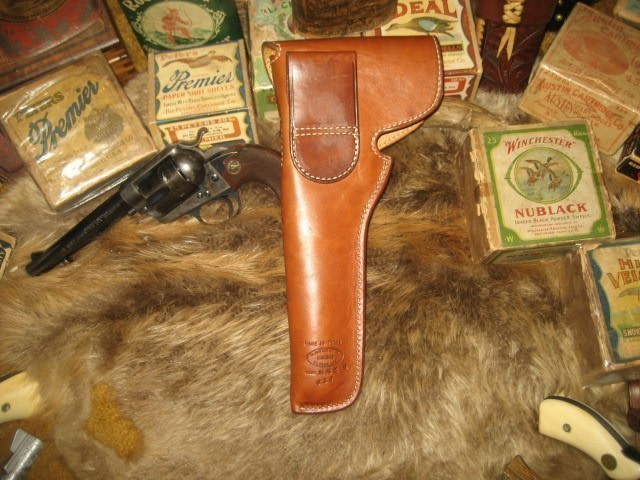 EL PASO SADDLERY FLAP HOLSTER RUGER MKII 8" NICE-img-2