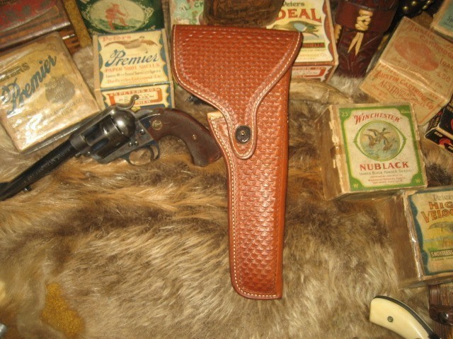 EL PASO SADDLERY FLAP HOLSTER RUGER MKII 8" NICE-img-0