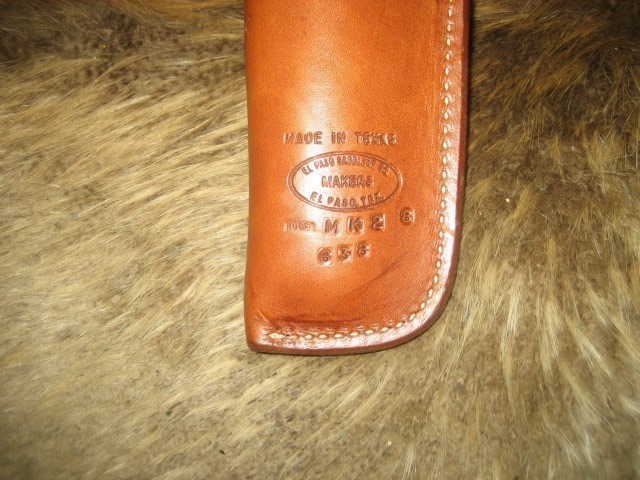EL PASO SADDLERY FLAP HOLSTER RUGER MKII 8" NICE-img-3