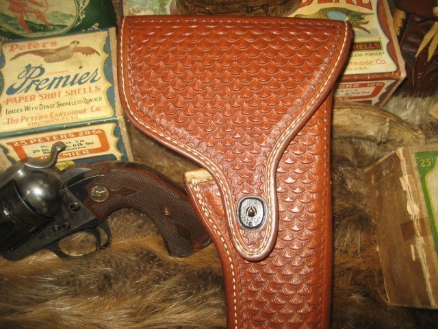 EL PASO SADDLERY FLAP HOLSTER RUGER MKII 8" NICE-img-1
