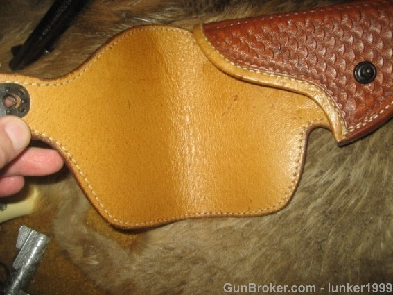 EL PASO SADDLERY FLAP HOLSTER RUGER MKII 8" NICE-img-4