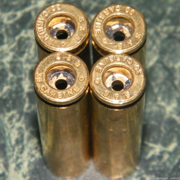 30 Carbine S&B Commercial Brass Matching Headstamp Decapped Clean 500 Pcs-img-1