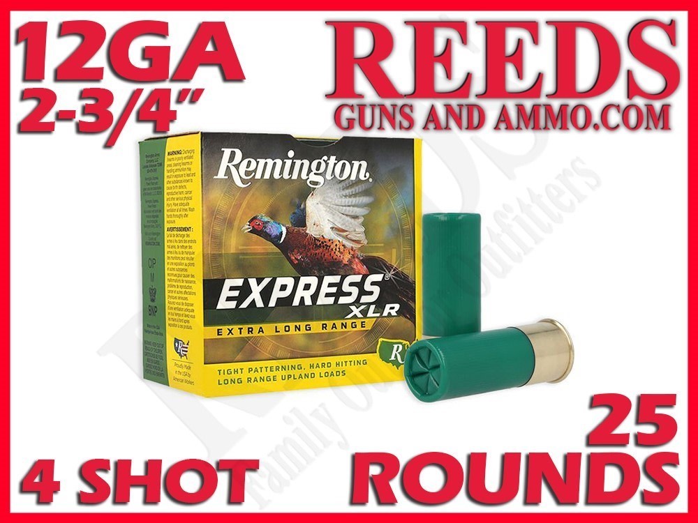 Remington 12 Ga Express XLR Lead 2-3/4in 1-1/4oz 4 Shot 25rds 20145-img-0