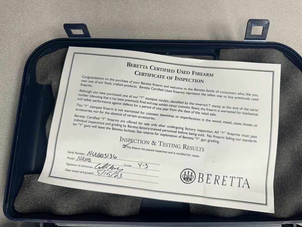 BERETTA BU9 NANO Y-3 GUN-img-5