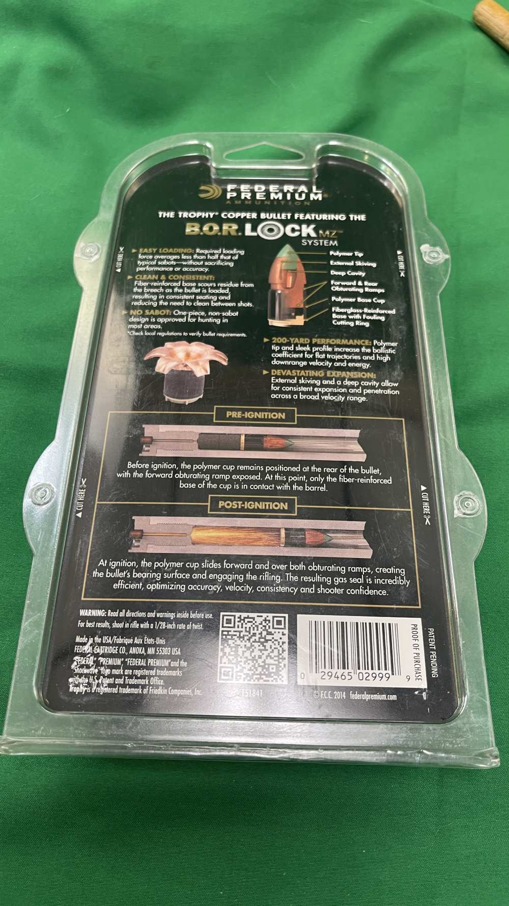 Federal Trophy Copper 270gr 50cal B.O.R. Lock Bullets-img-1