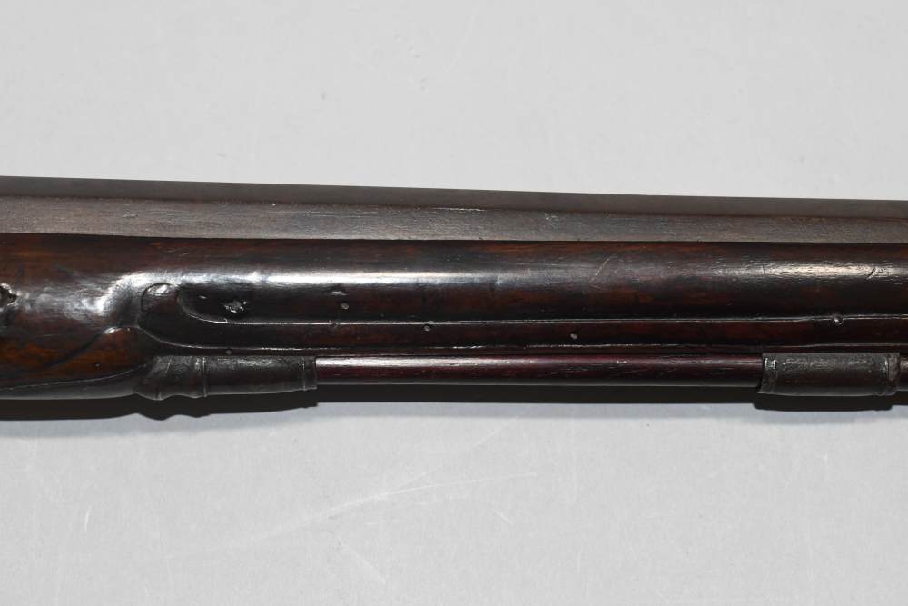 Large Unmarked Germanic ? Flintlock 58 Cal Pistol W Stock Mt READ-img-5