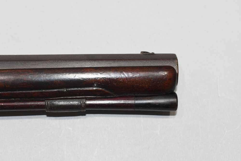Large Unmarked Germanic ? Flintlock 58 Cal Pistol W Stock Mt READ-img-6