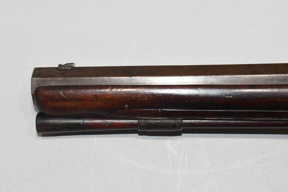 Large Unmarked Germanic ? Flintlock 58 Cal Pistol W Stock Mt READ-img-10