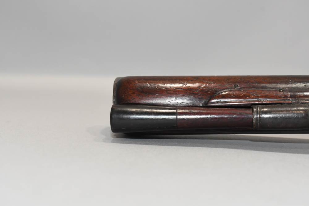 Large Unmarked Germanic ? Flintlock 58 Cal Pistol W Stock Mt READ-img-21