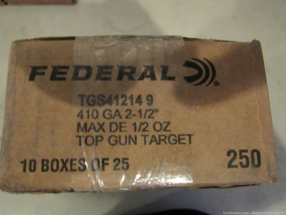 410 Ga #9 Shot FEDERAL High Brass Shells 250ct $18 SHIP-img-1