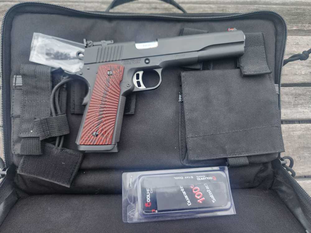 Fusion Firearms 1911 9MM LONG SLIDE! Two magazines two grips, carry bag-img-14