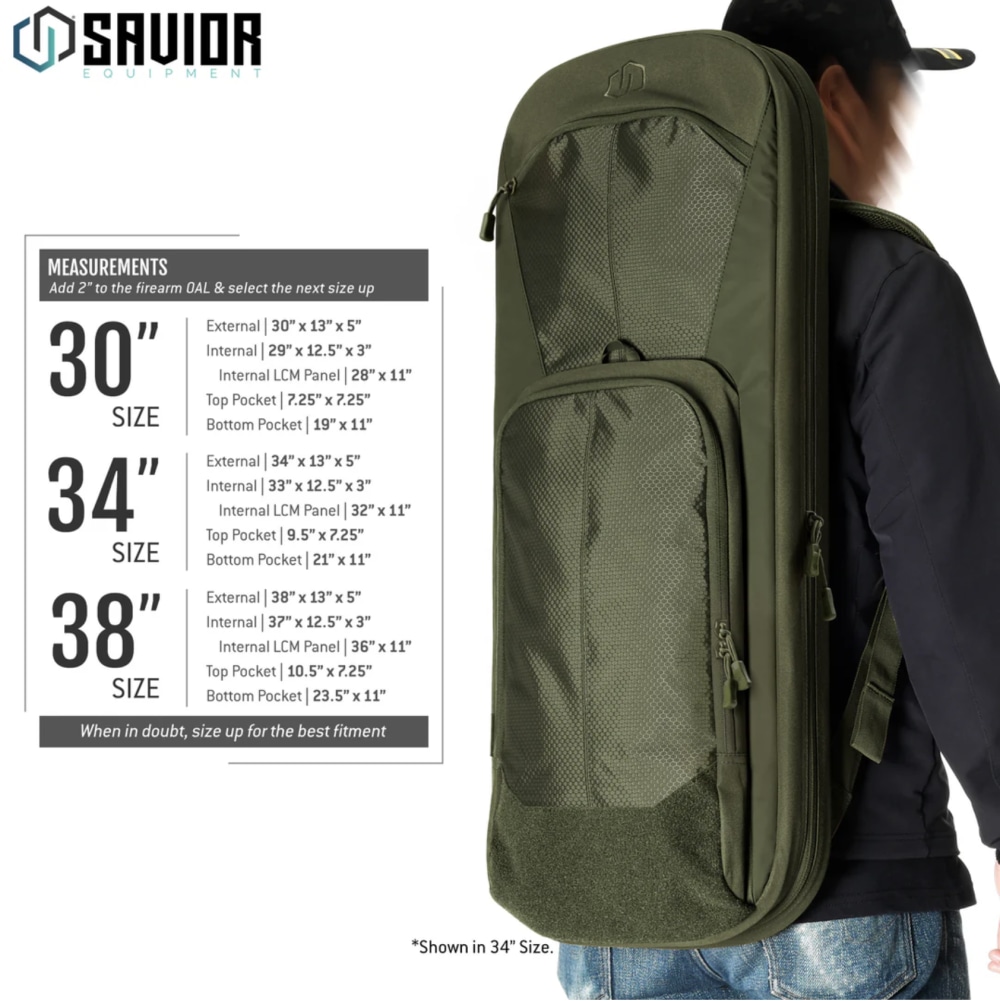 Savior Equipment Specialist Covert Single Rifle Case - 38" Olive Drab Green-img-6