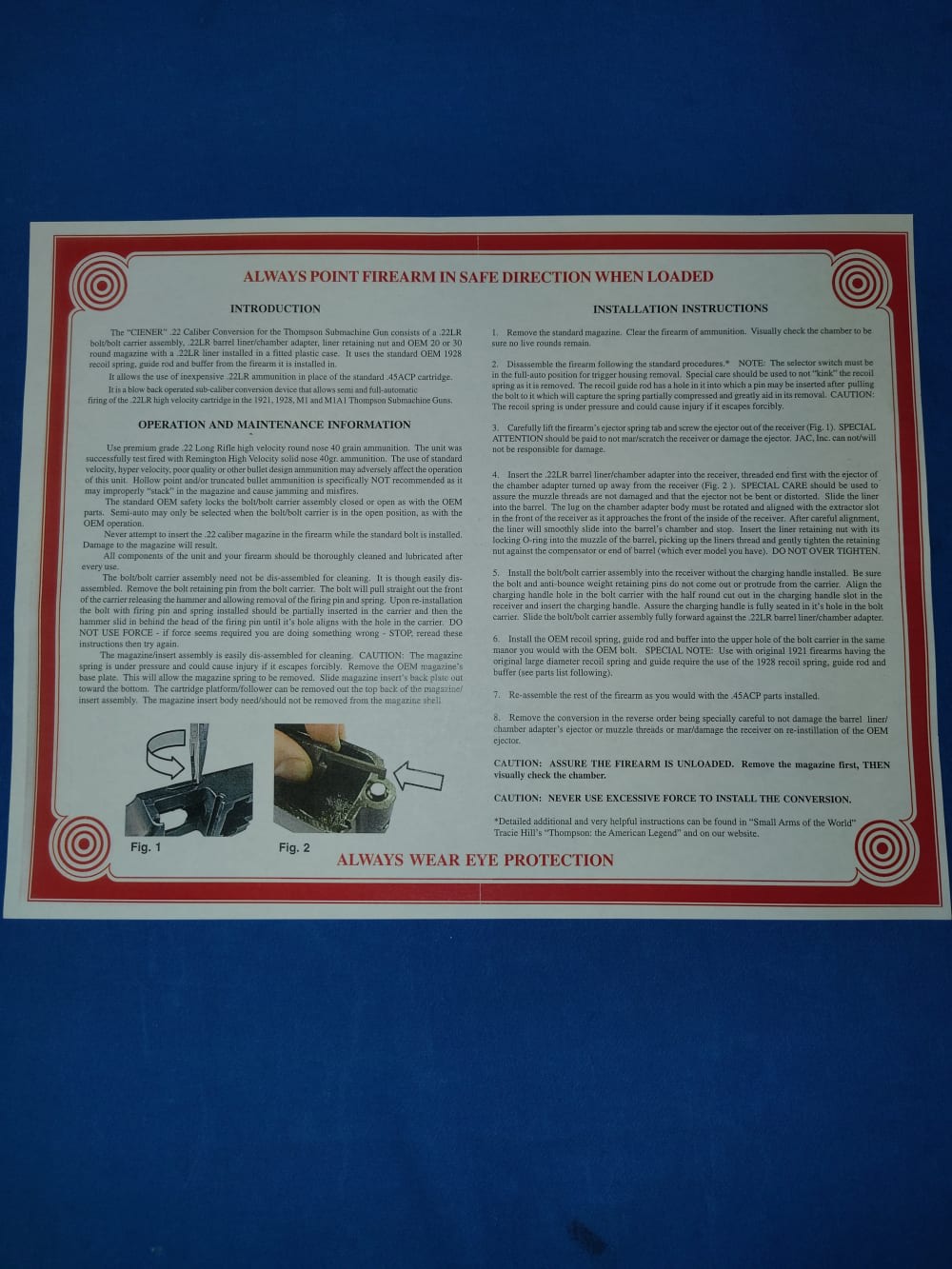 CIENER CONVERSION KIT FOR THOMPSON SMG 1921, 1928, M1, M1A1 - CAL .22 LR-img-11