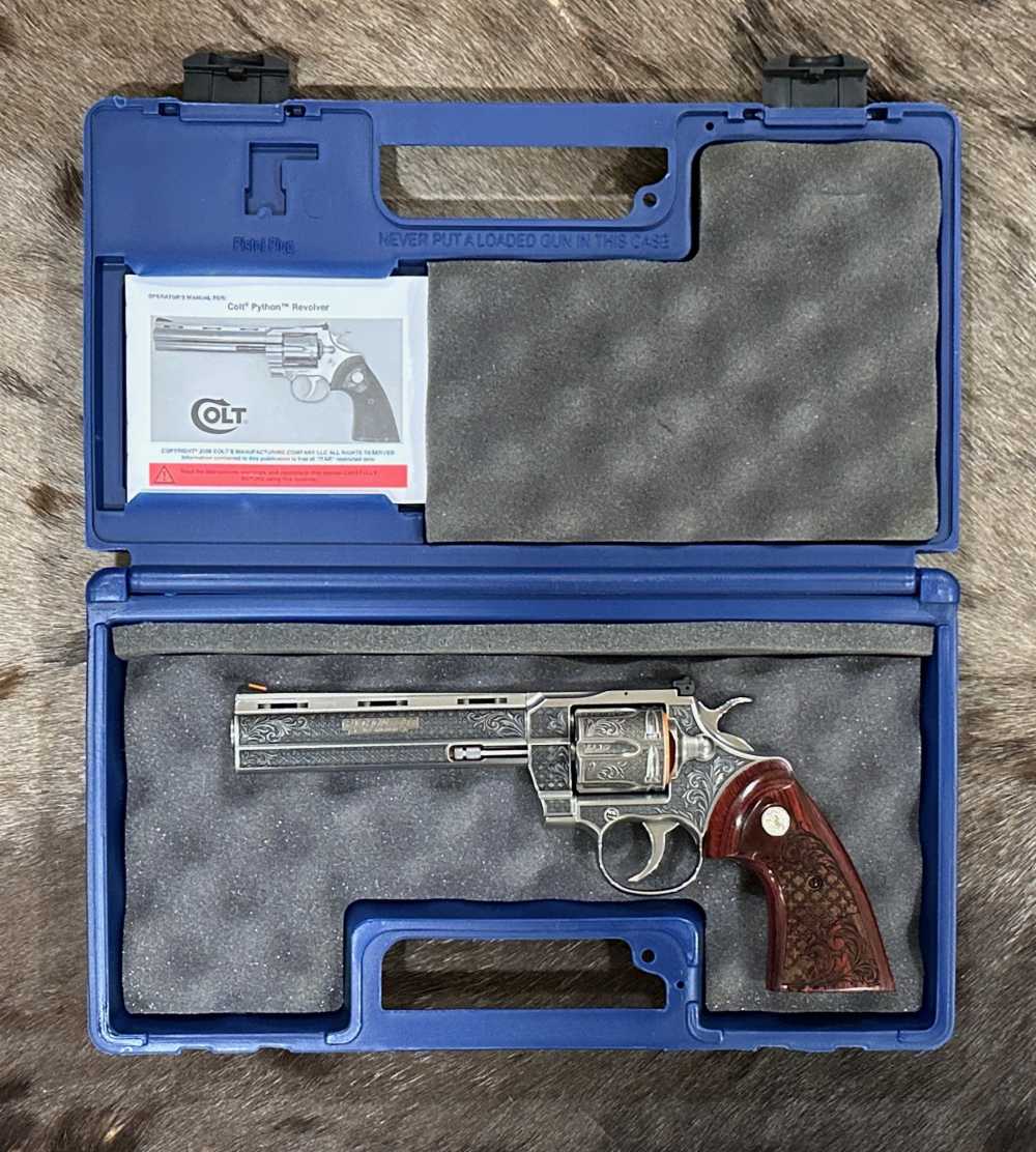 ROYAL CHATEAU COLT PYTHON 357 MAG 6" BY ALTEMONT GRADE AAA ENGRAVED-img-26