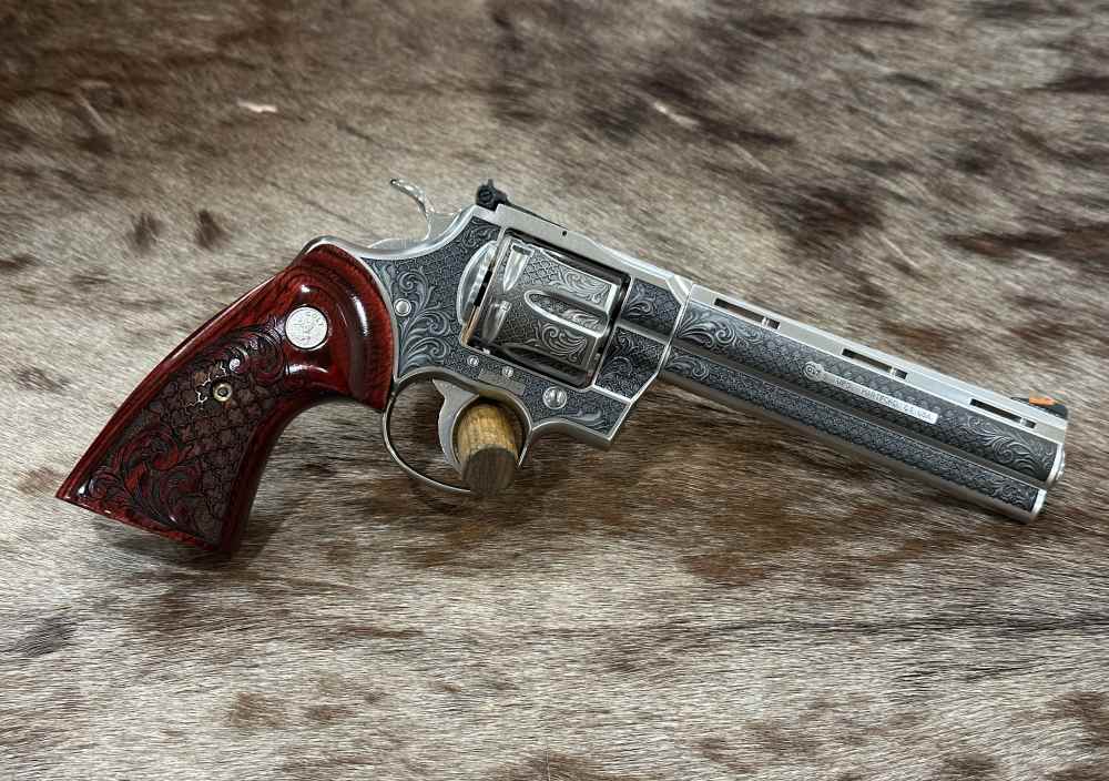 ROYAL CHATEAU COLT PYTHON 357 MAG 6" BY ALTEMONT GRADE AAA ENGRAVED-img-0