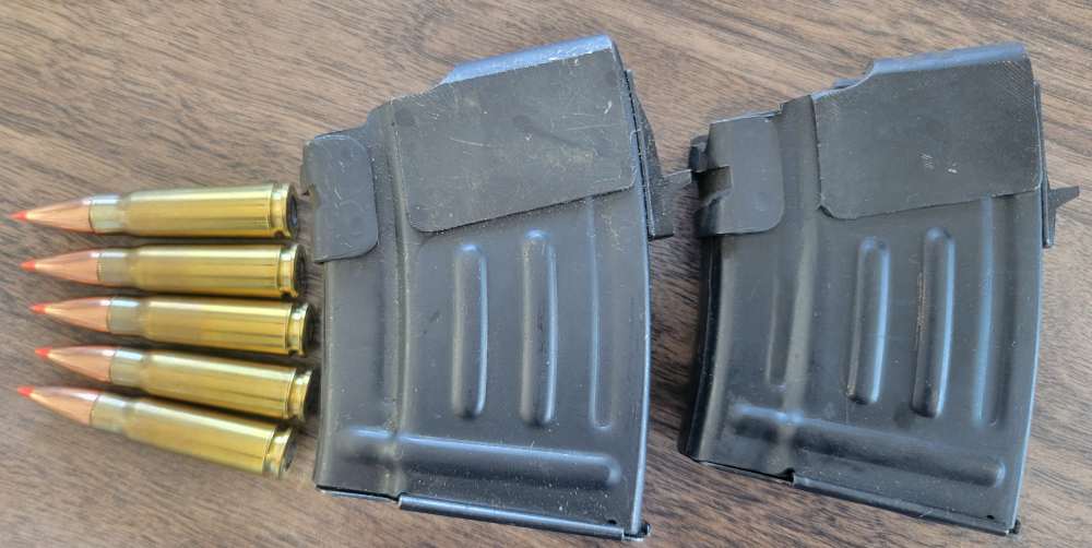 (2) 5 round Chinese double stack AK47 magazine Polytech Norinco-img-0