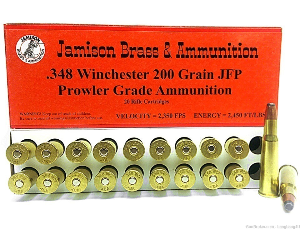 Jamison 348 Winchester WCF JFP Prowler Grade  - 20 Rounds-img-0
