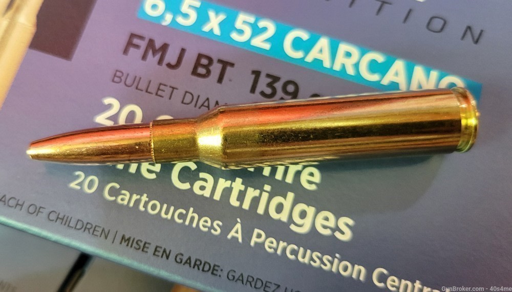 100rds PPU 6.5x52 Carcano 139gr FMJ BT 6.5x52mm new production-img-1