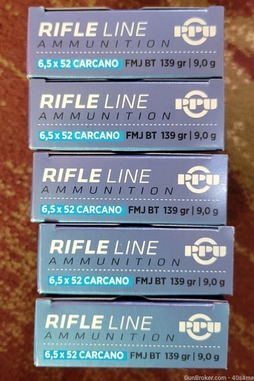 100rds PPU 6.5x52 Carcano 139gr FMJ BT 6.5x52mm new production-img-6