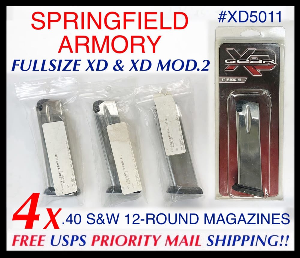 (4) SPRINGFIELD XD & XD MOD.2 .40 S&W 12-Round Magazine s #XD5011 (NEW!)-img-0