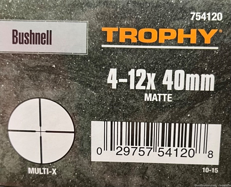 FREE SHIPPING! Bushnell Trophy Rifle Scope Multi-X Reticle 4-12 x 40mm-img-1
