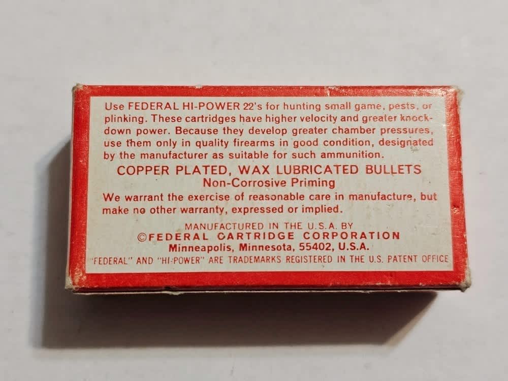 Vintage Federal Hi-Power 22 Short -img-2