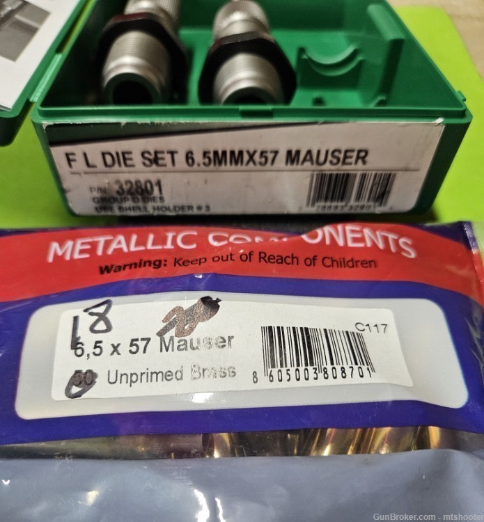 6.5 x 57 Mauser Reloading Dies and brass-img-0