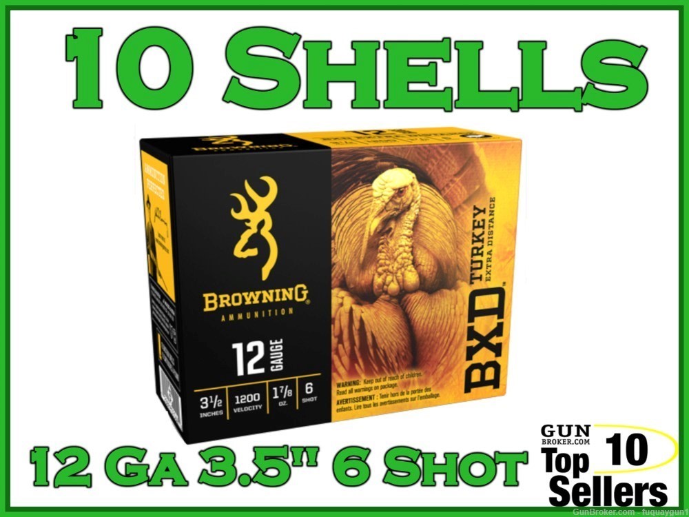 Browning BXD Turkey 3.5" 12 Gauge #6 Shot B193911246 -img-0