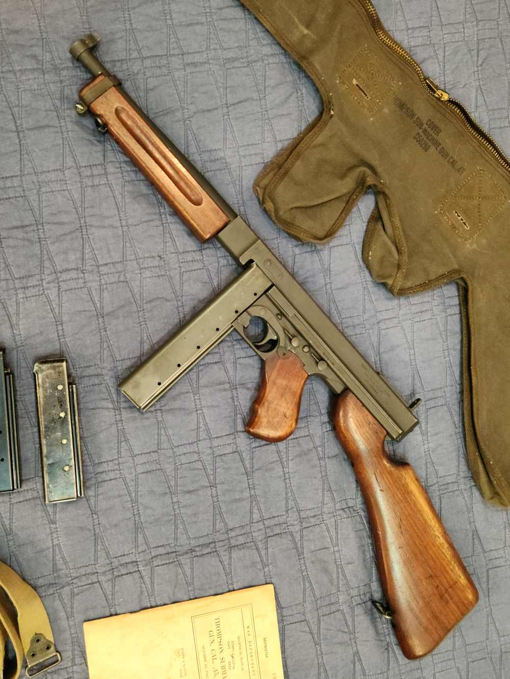 WWII Savage Bridgeport Thompson M1 Bill Guarnere autographed -img-1